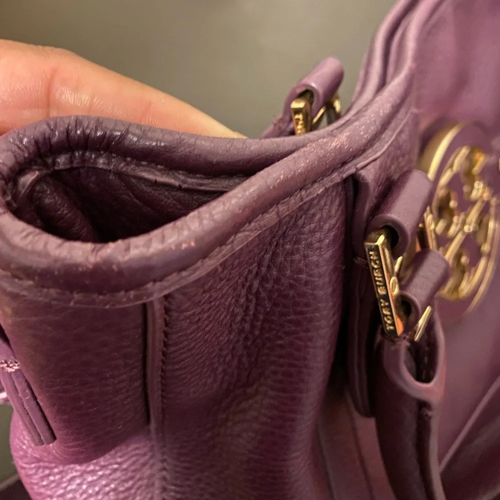 Tory Burch purple bag.